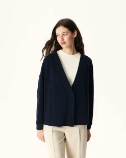 Kleding-JOTT Cardigan Eponge A Manches Longues Marine Pamplona 104 Navy