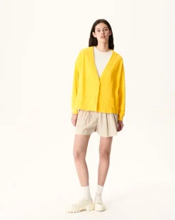 Kleding-JOTT Cardigan Eponge A Manches Longues Citron Pamplona 631 Lemon