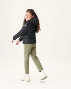 Donzen Jassen-JOTT Doudoune A Capuche Enfant Grand Froid Noir Opale 999 Black
