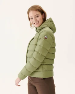 Donzen Jassen & Jacks-JOTT Doudoune Droite A Capuche Kaki Clair Jane 247 Bush