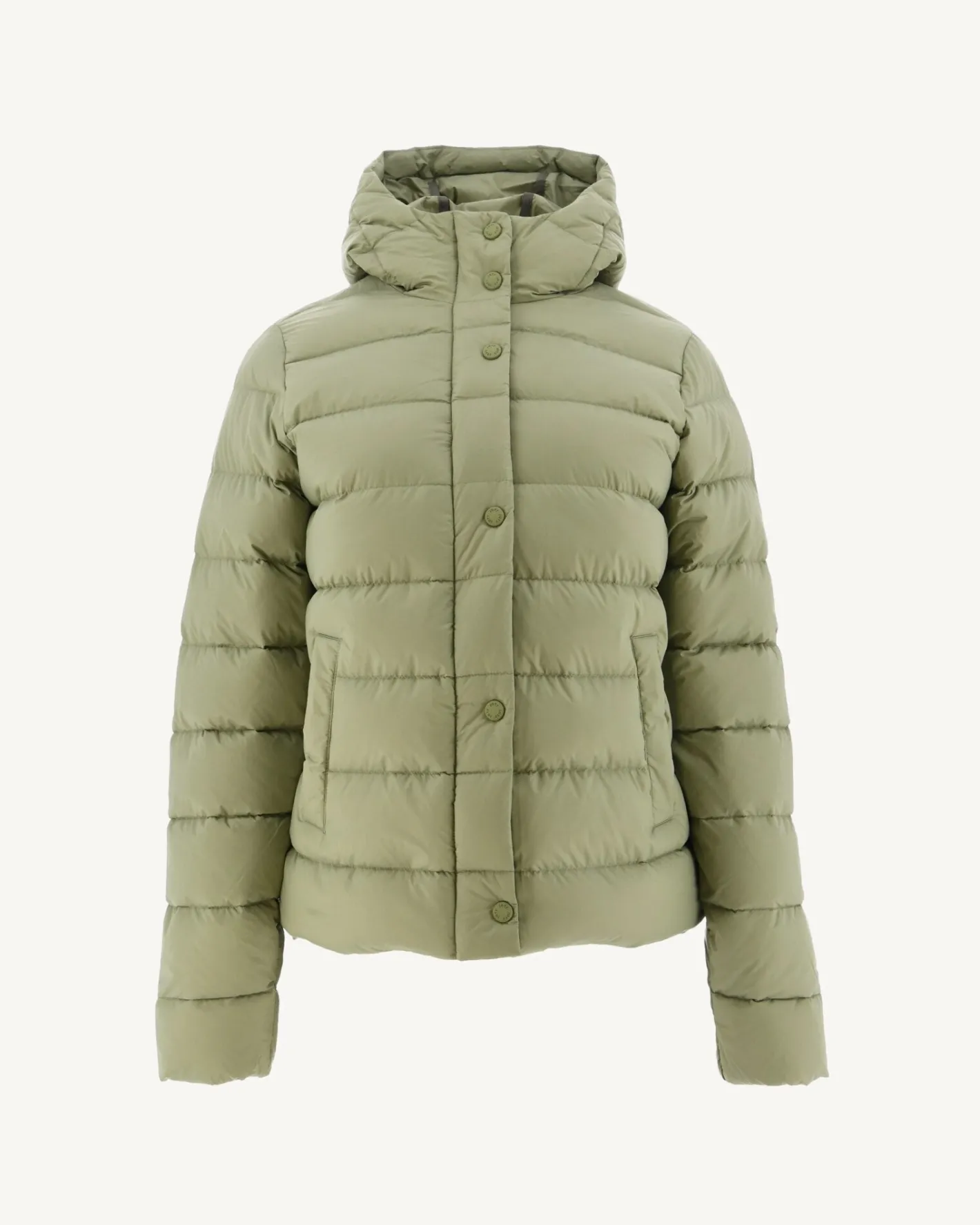 Donzen Jassen & Jacks-JOTT Doudoune Droite A Capuche Kaki Clair Jane 247 Bush