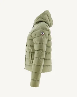 Donzen Jassen & Jacks-JOTT Doudoune Droite A Capuche Kaki Clair Jane 247 Bush