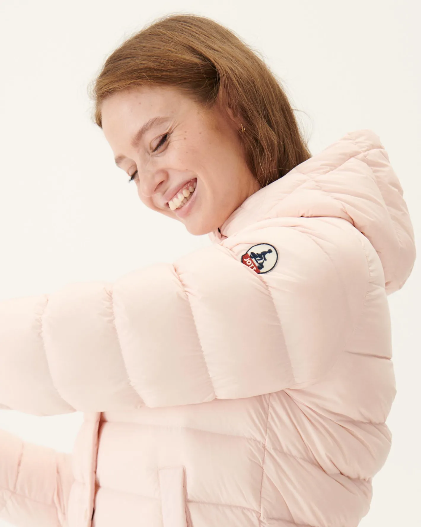 Donzen Jassen & Jacks-JOTT Doudoune Droite A Capuche Rose Clair Jane 463 Soft Pink