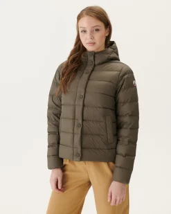 Donzen Jassen & Jacks-JOTT Doudoune Droite A Capuche Taupe Jane 808 Taupe