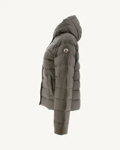 Donzen Jassen & Jacks-JOTT Doudoune Droite A Capuche Taupe Jane 808 Taupe