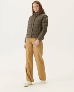 Donzen Jassen & Jacks-JOTT Doudoune Droite A Capuche Taupe Jane 808 Taupe