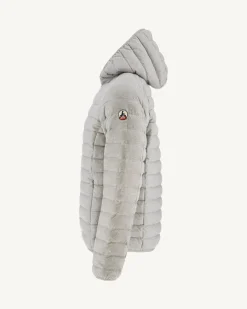 Donzen Jassen & Jacks-JOTT Doudoune Jersey A Capuche Gris Chine Nico 514 Gris Chine