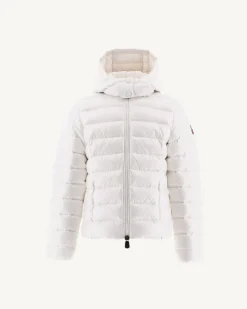 Donzen Jassen-JOTT Doudoune Laquee A Capuche Enfant Grand Froid Blanc Opale 901 Blanc