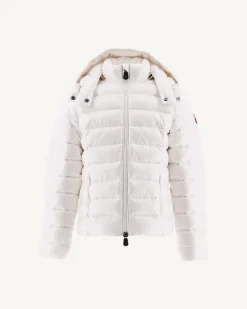 Donzen Jassen-JOTT Doudoune Laquee A Capuche Enfant Grand Froid Blanc Opale 901 Blanc