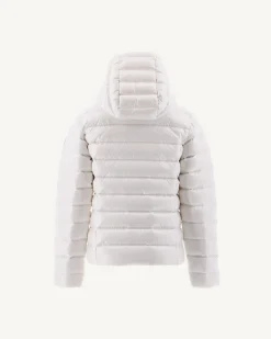 Donzen Jassen-JOTT Doudoune Laquee A Capuche Enfant Grand Froid Blanc Opale 901 Blanc