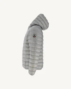 Donzen Jassen-JOTT Doudoune Legere A Capuche Enfant Gris Clair Hugo 532 Soft Grey