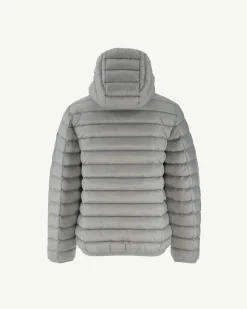 Donzen Jassen-JOTT Doudoune Legere A Capuche Enfant Gris Clair Hugo 532 Soft Grey