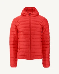 Donzen Jassen & Jacks-JOTT Doudoune Legere A Capuche Rouge Vif Nico 318 Fire Red