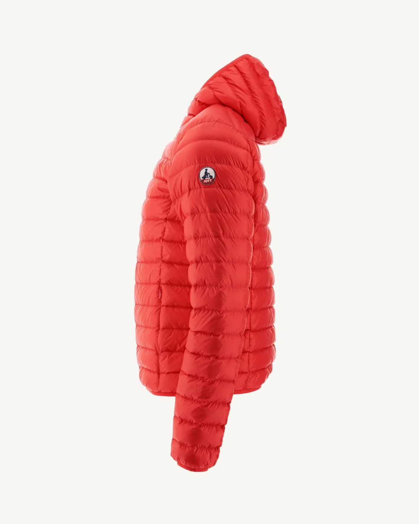 Donzen Jassen & Jacks-JOTT Doudoune Legere A Capuche Rouge Vif Nico 318 Fire Red