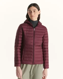 Donzen Jassen & Jacks-JOTT Doudoune Legere A Capuche Aubergine Cloe 461 Aubergine