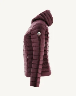 Donzen Jassen & Jacks-JOTT Doudoune Legere A Capuche Aubergine Cloe 461 Aubergine