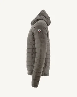 Donzen Jassen & Jacks-JOTT Doudoune Legere A Capuche Taupe Lenny 808 Taupe