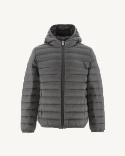 Donzen Jassen-JOTT Doudoune Legere A Capuche Enfant Anthracite Hugo 504 Anthracite