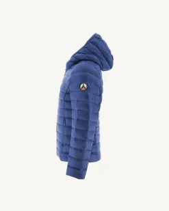 Donzen Jassen-JOTT Doudoune Legere A Capuche Enfant Dark Denim Carla 195 Dark Denim