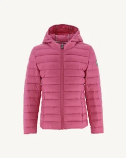 Donzen Jassen-JOTT Doudoune Legere A Capuche Enfant Rose Intense Carla 457 Wild Rose