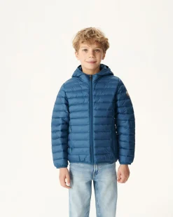 Donzen Jassen-JOTT Doudoune Legere A Capuche Enfant Bleu Jeans Hugo 140 Blue Jeans