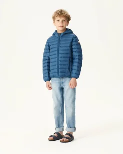 Donzen Jassen-JOTT Doudoune Legere A Capuche Enfant Bleu Jeans Hugo 140 Blue Jeans