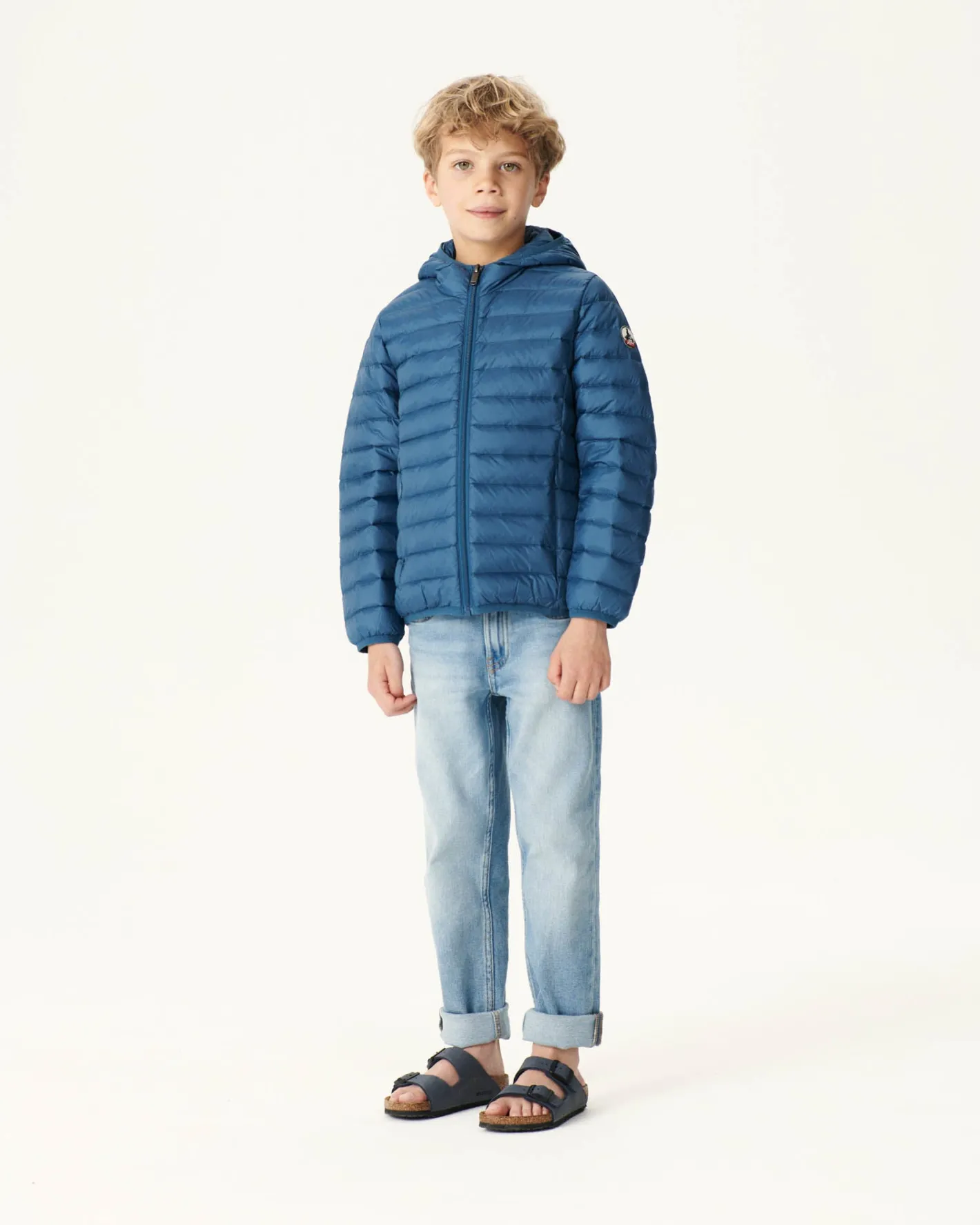 Donzen Jassen-JOTT Doudoune Legere A Capuche Enfant Bleu Jeans Hugo 140 Blue Jeans