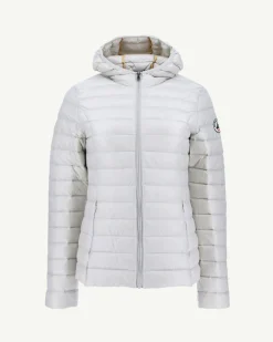 Donzen Jassen & Jacks-JOTT Doudoune Legere A Capuche Gris Mastic Cloe 558 Gris Mastic