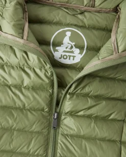 Donzen Jassen & Jacks-JOTT Doudoune Legere A Capuche Kaki Clair Cloe 247 Bush