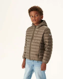 Donzen Jassen-JOTT Doudoune Legere A Capuche Enfant Taupe Hugo 808 Taupe