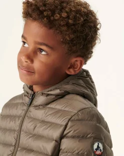 Donzen Jassen-JOTT Doudoune Legere A Capuche Enfant Taupe Hugo 808 Taupe