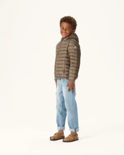 Donzen Jassen-JOTT Doudoune Legere A Capuche Enfant Taupe Hugo 808 Taupe