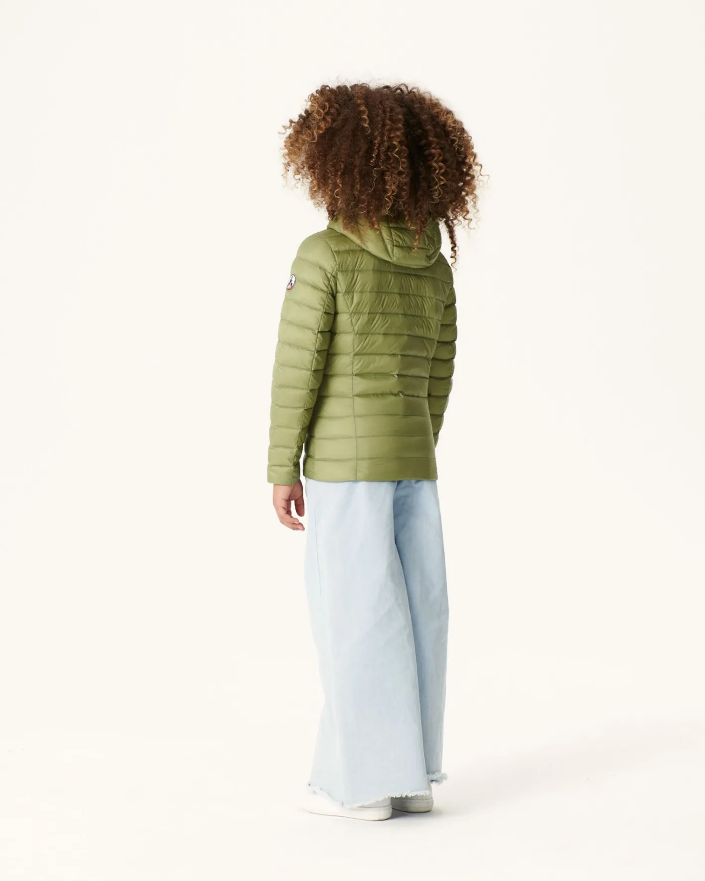 Donzen Jassen-JOTT Doudoune Legere A Capuche Enfant Kaki Clair Carla 247 Bush