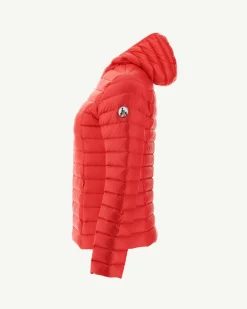 Donzen Jassen & Jacks-JOTT Doudoune Legere A Capuche Rouge Vif Cloe 318 Fire Red