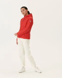 Donzen Jassen & Jacks-JOTT Doudoune Legere A Capuche Rouge Vif Cloe 318 Fire Red