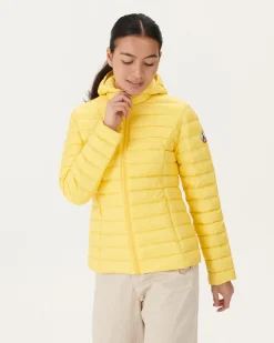 Donzen Jassen & Jacks-JOTT Doudoune Legere A Capuche Jaune Clair Cloe 627 Soft Yellow