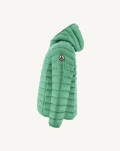 Donzen Jassen-JOTT Doudoune Legere A Capuche Enfant Vert Hugo 243 Poppy Green