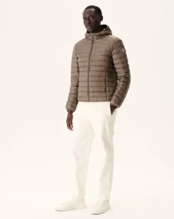 Donzen Jassen & Jacks-JOTT Doudoune Legere A Capuche Taupe Nico 808 Taupe