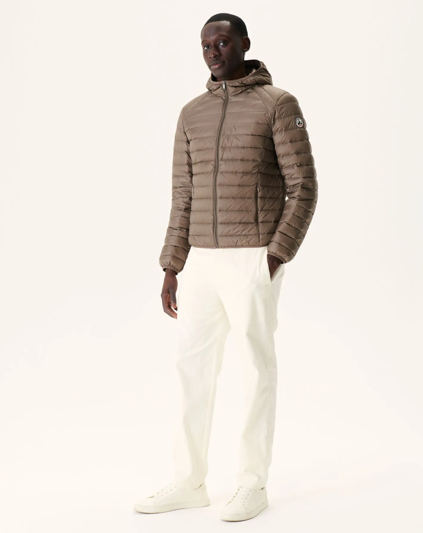 Donzen Jassen & Jacks-JOTT Doudoune Legere A Capuche Taupe Nico 808 Taupe