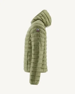 Donzen Jassen & Jacks-JOTT Doudoune Legere A Capuche Kaki Clair Nico 247 Bush