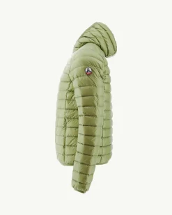 Donzen Jassen & Jacks-JOTT Doudoune Legere A Capuche Kaki Clair Nico 247 Bush