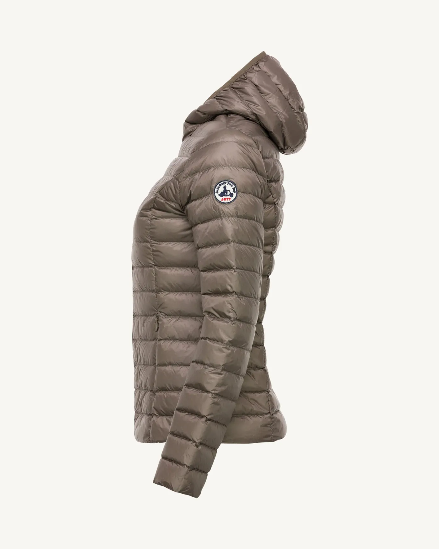 Donzen Jassen & Jacks-JOTT Doudoune Legere A Capuche Taupe Cloe 808 Taupe