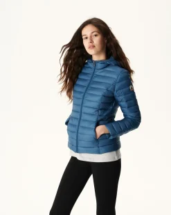 Donzen Jassen & Jacks-JOTT Doudoune Legere A Capuche Bleu Jeans Cloe 140 Blue Jeans