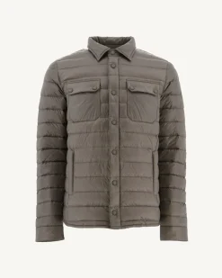 Donzen Jassen & Jacks-JOTT Doudoune Legere Col Chemise Taupe Cris 808 Taupe