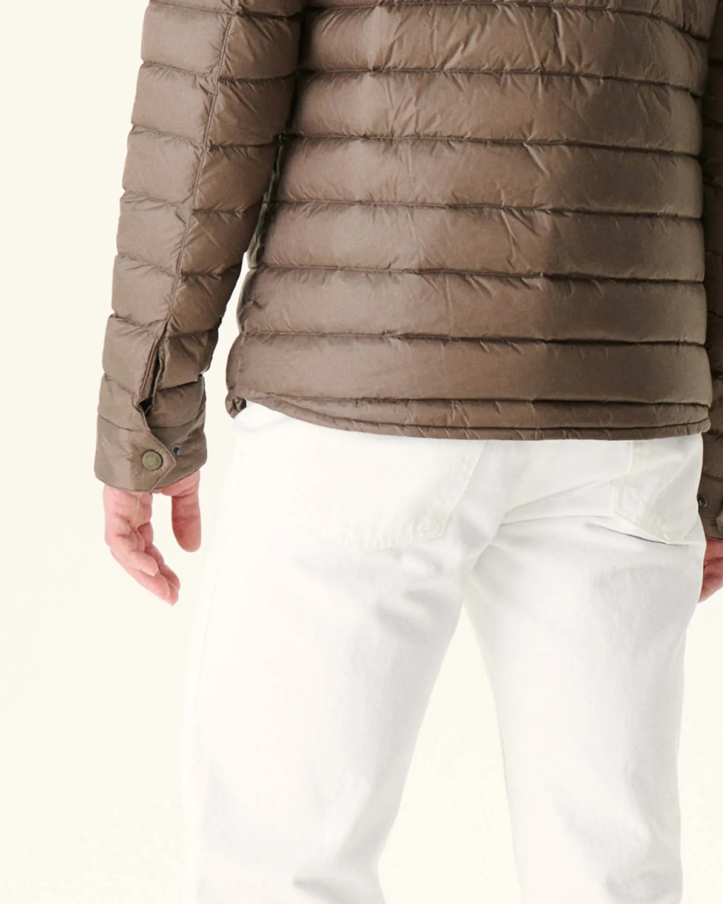 Donzen Jassen & Jacks-JOTT Doudoune Legere Col Chemise Taupe Cris 808 Taupe