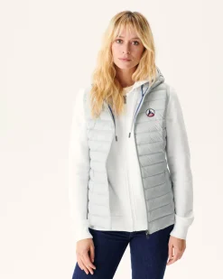 Donzen Jassen & Jacks-JOTT Doudoune Legere Sans Manches Gris Clair Mali 532 Soft Grey