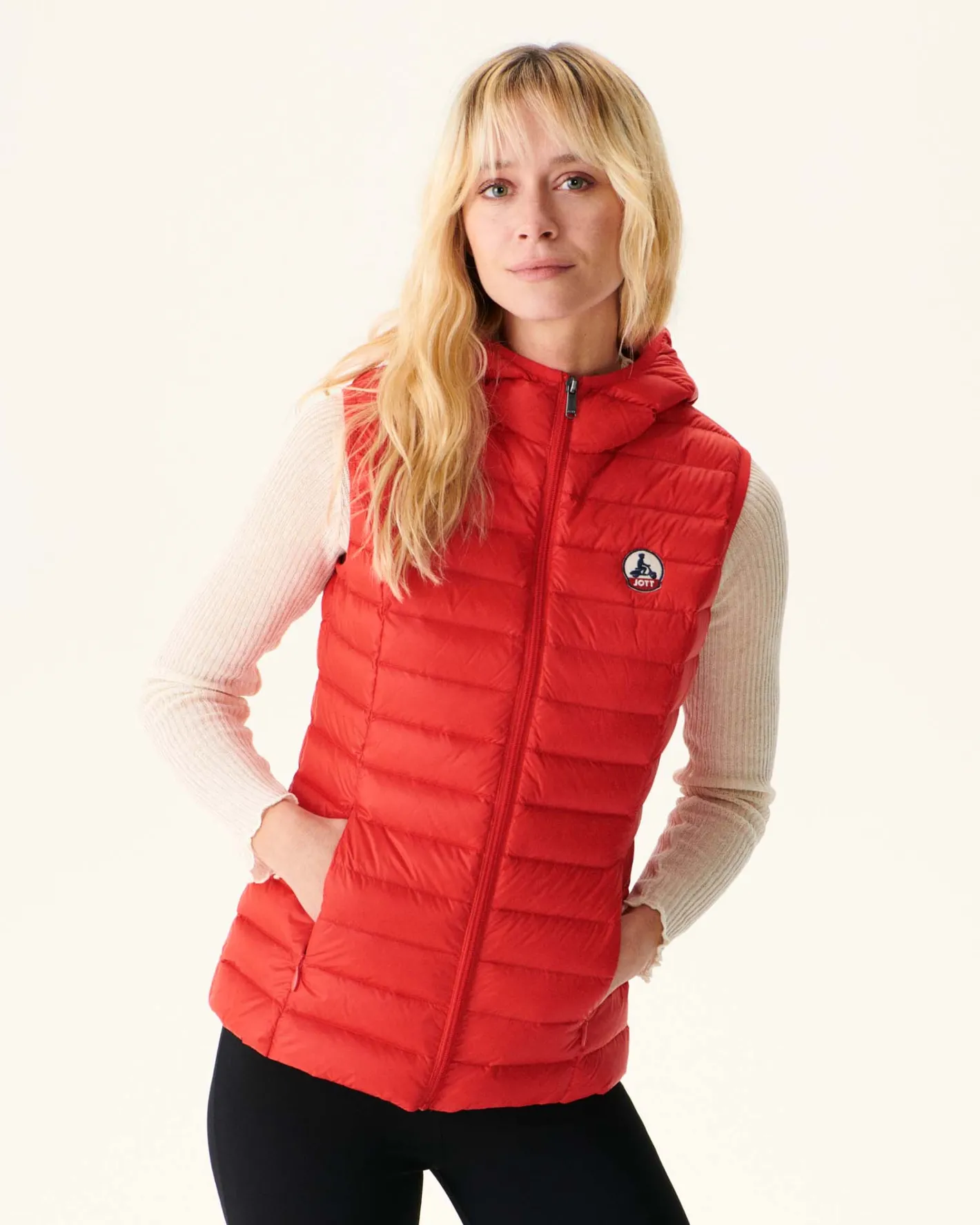 Donzen Jassen & Jacks-JOTT Doudoune Legere Sans Manches Rouge Vif Mali 318 Fire Red