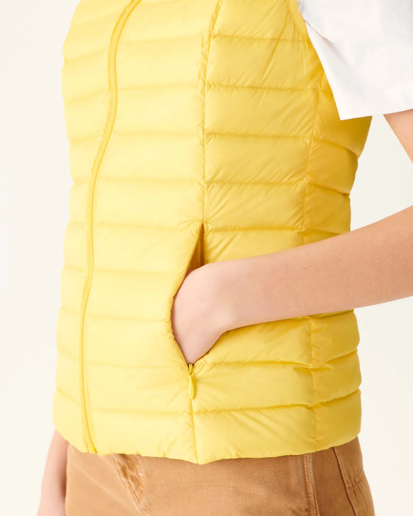 Donzen Jassen & Jacks-JOTT Doudoune Legere Sans Manches Jaune Clair Mali 627 Soft Yellow