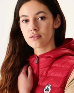Donzen Jassen & Jacks-JOTT Doudoune Legere Sans Manches Rouge Mali 300 Red