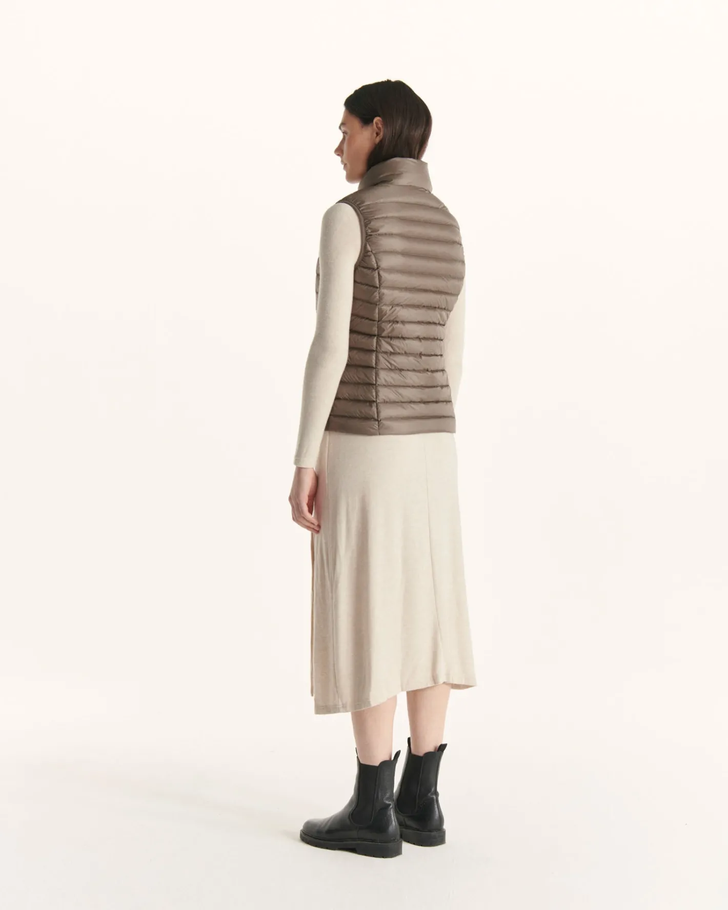 Donzen Jassen & Jacks-JOTT Doudoune Legere Sans Manches Taupe Seda 808 Taupe